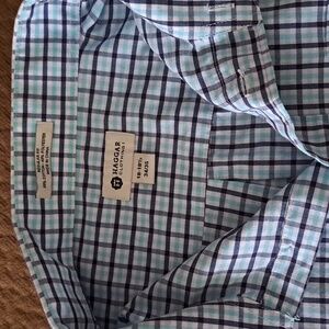 Haggar Regular Fit Mens Long Sleeve Shirt 18 - 18 1/2 Neck 34/35 Sleeves